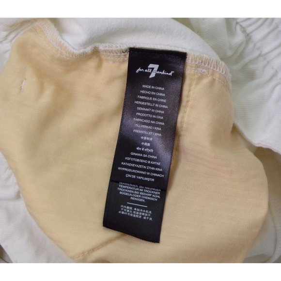 🆕 7 FOR ALL MANKIND Paperbag Balloon Leg Jeans Pants White 31 - Picture 8 of 8